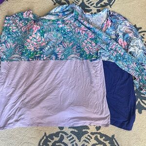 2 Lilly Pulitzer Long Sleeve Print Tees - XXL